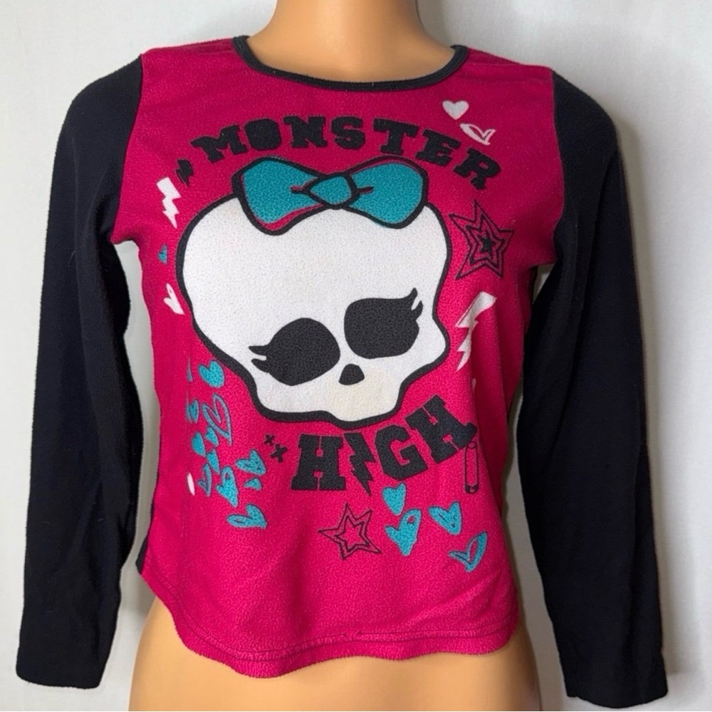Monster High Kids Long Sleeve Shirt - Pink and Black